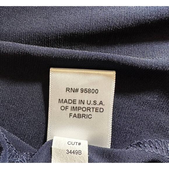 Kiyonna New Womens Plus Size 3/4 Sleeve Wrap Dress Navy Blue Size 1X USA Classic - Picture 9 of 9